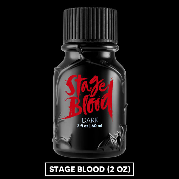 Halloween Fake Blood Makeup, 2 oz Stage Blood Bottle, Dark Blood, Washable Blood Drops