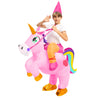 Halloween Inflatable Costumes Riding a Unicorn Deluxe Set with Hat