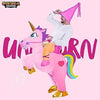 Halloween Inflatable Costumes Riding a Unicorn Deluxe Set with Hat