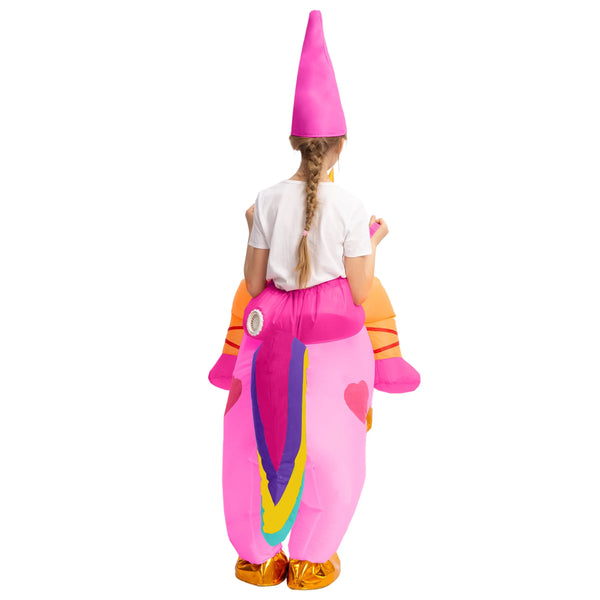 Halloween Inflatable Costumes Riding a Unicorn Deluxe Set with Hat