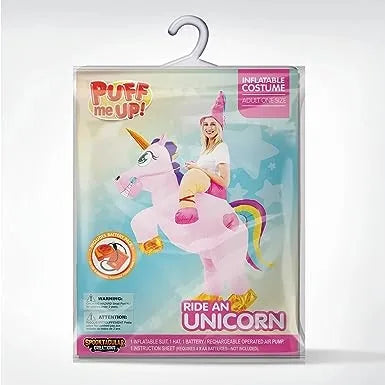 Halloween Inflatable Costumes Riding a Unicorn Deluxe Set with Hat