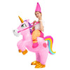 Halloween Inflatable Costumes Riding a Unicorn Deluxe Set with Hat