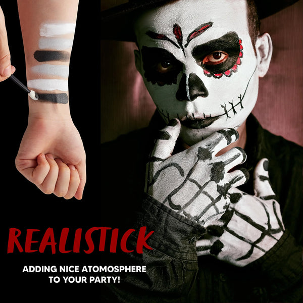 Halloween Makeup Palette Black White Gray Cosplay