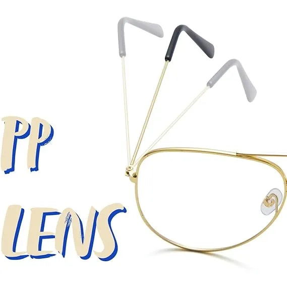 Halloween Men Costume 80s 90s Glasses Gold Frame Glasses