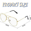 Halloween Men Costume 80s 90s Glasses Gold Frame Glasses