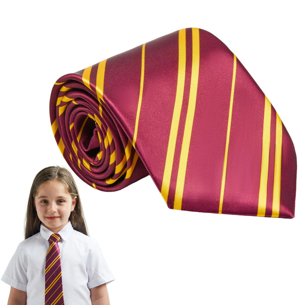 Halloween Red Necktie Wizard Costume Accessory for Unisex Kids Adult