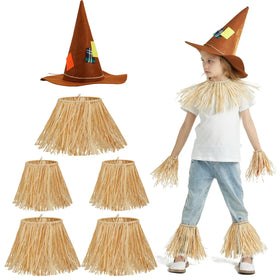 Halloween Scarecrow Costume Set Include Hat and Skirt