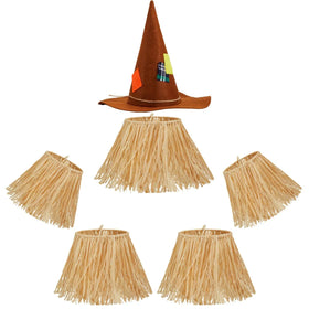 Halloween Scarecrow Costume Set Include Hat and Skirt
