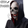 Halloween Skull Mask with Moving Jaw, Halloween Full Head Skull Mask