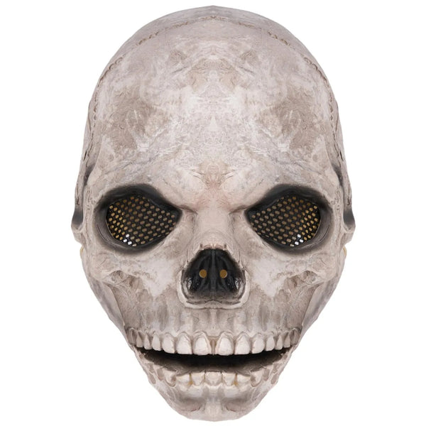 Halloween Skull Mask with Moving Jaw, Halloween Full Head Skull Mask