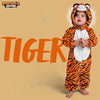 Halloween Unisex Toddler Tiger Outfit One-piece Zip-up Pajama