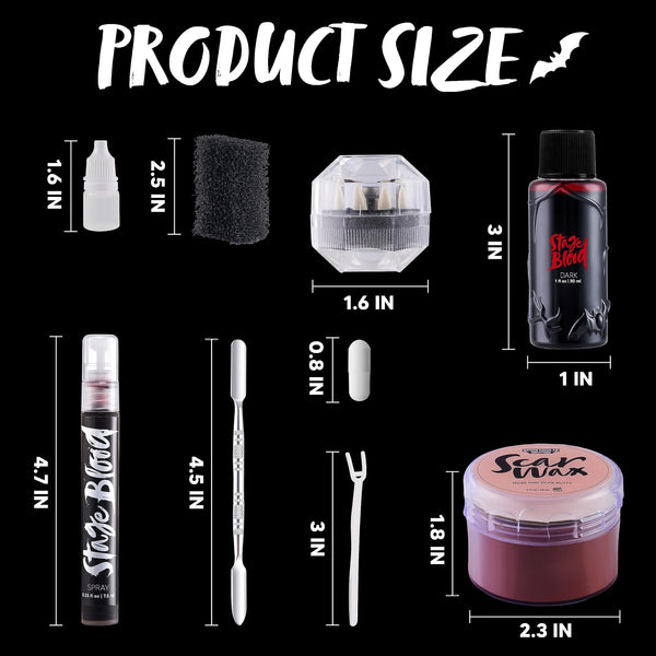 Halloween Vampire Makeup Kit for Adult and Kids