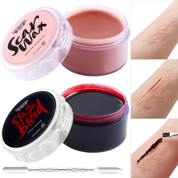 Halloween Wax Coagulated Blood Set for Adult and Kids