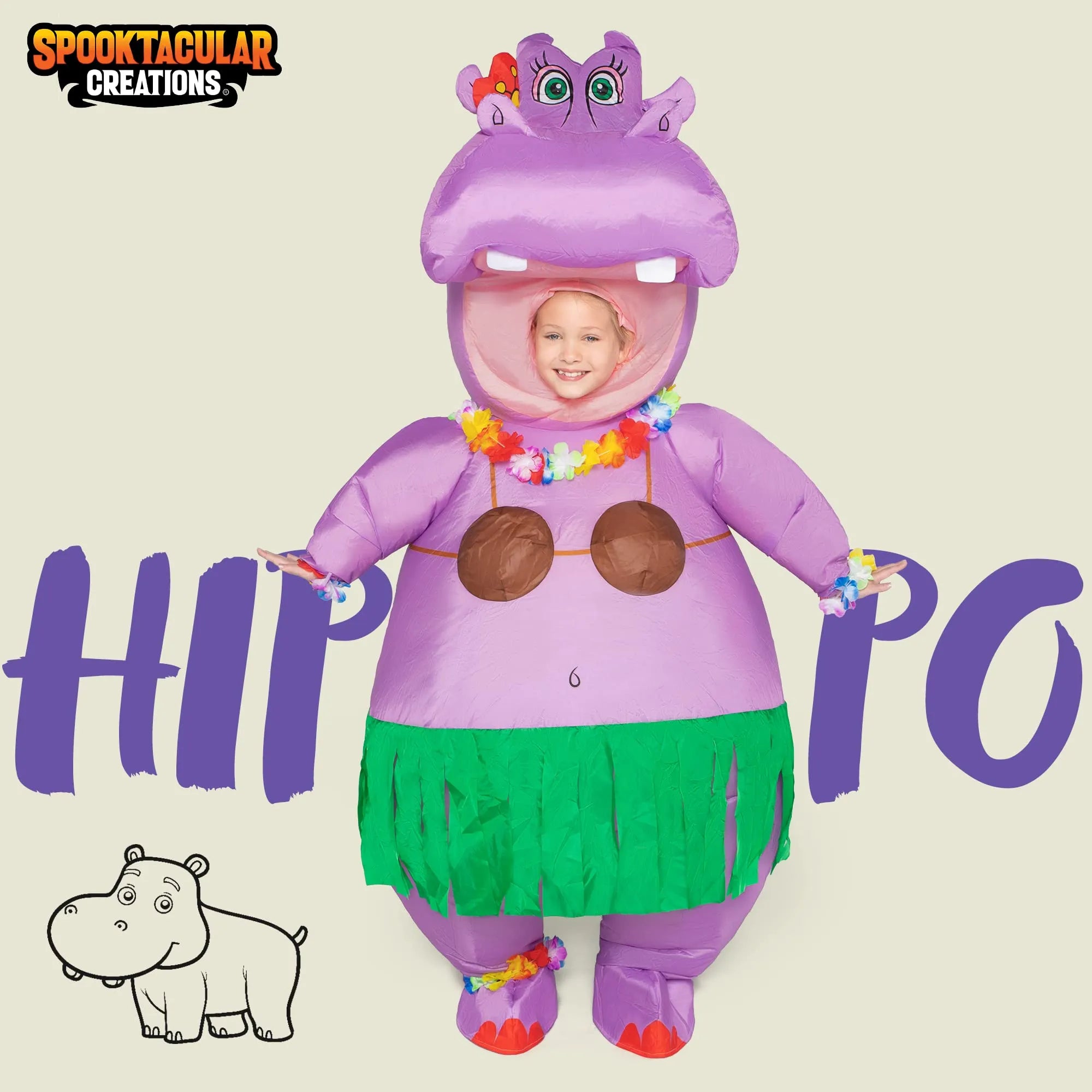 Hippo Inflatable Costume Spooktacular Creations