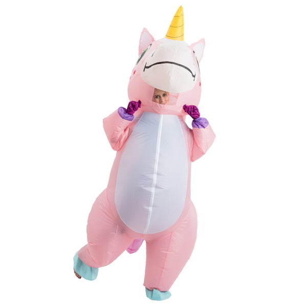 Inflatable Pink Rainbow Unicorn Costume