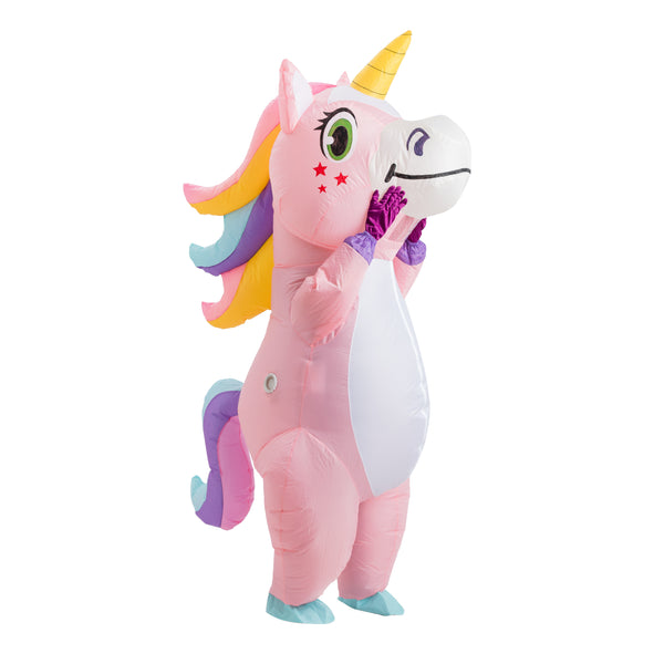 Inflatable Pink Rainbow Unicorn Costume | Spooktacular Creations