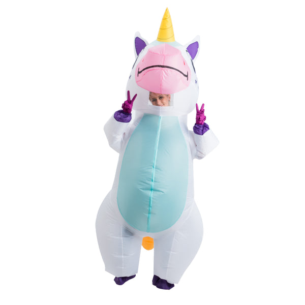Inflatable White Unicorn Full Body Costume
