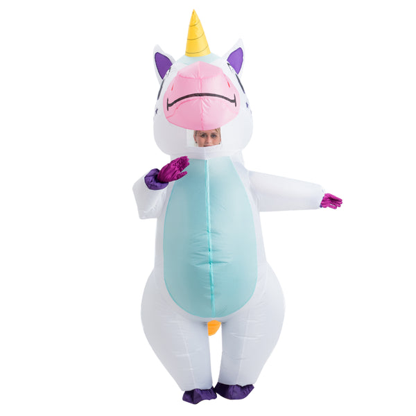Inflatable White Unicorn Full Body Costume