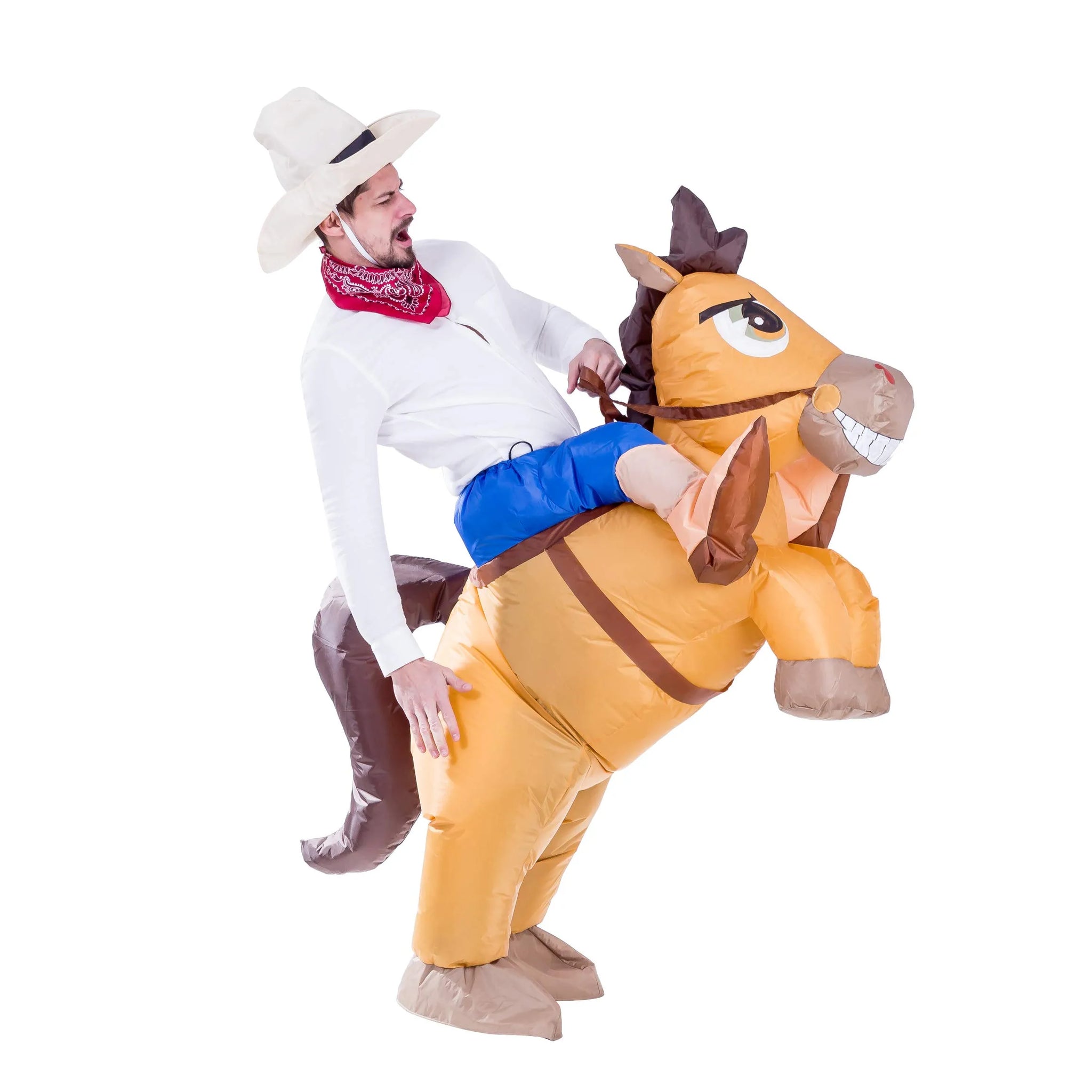 Inflatable riding horse sales