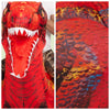 Inflatable Dinosaur Costume, Riding a Raptor Digital Printing Blow-up with LED Light Eyes