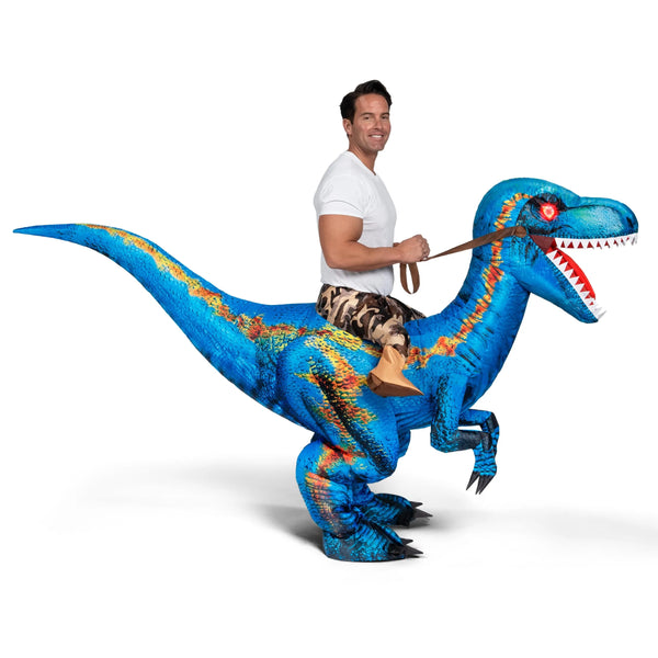 Inflatable Raptor Ride Inflatable Dinosaur Costume, Riding a Raptor Digital | Spooktacular ...