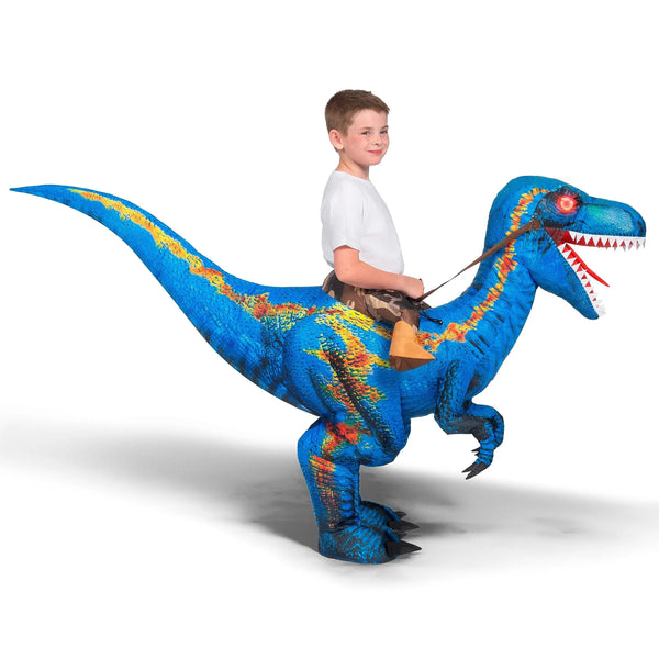 Inflatable Dinosaur Costume, Riding a Raptor Digital