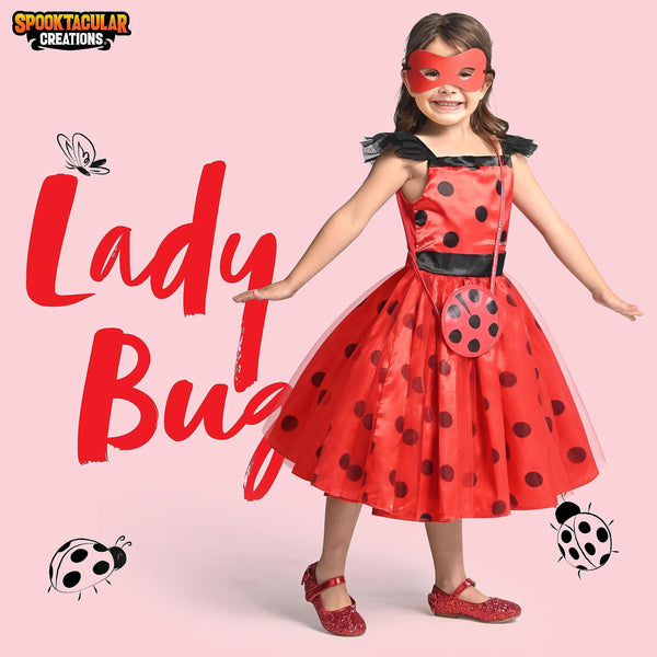 Kids Ladybug Costume, Ladybug Tutu Dress for Girls