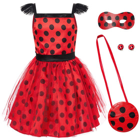 Kids Ladybug Costume, Ladybug Tutu Dress for Girls