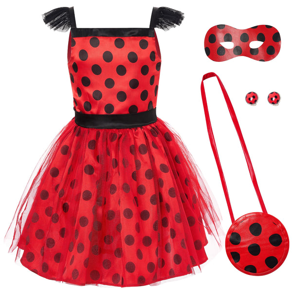 Kids Ladybug Costume, Ladybug Tutu Dress for Girls