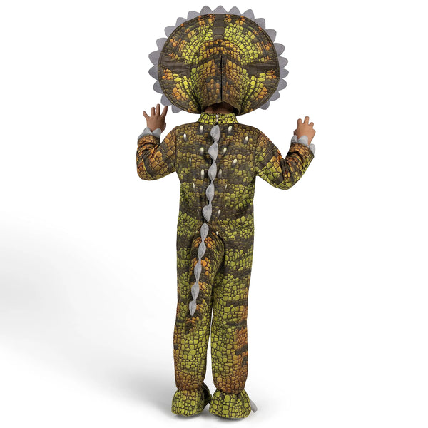 Kids Realistic Triceratops Dinosaur Costume for Boy Halloween Party