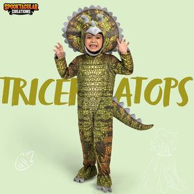 Disfraz De Triceratops De Spooktacular Creations (3t) Verde | Meses sin Disfraz De Triceratops De Spooktacular Creations (3t) Verde | Meses sin