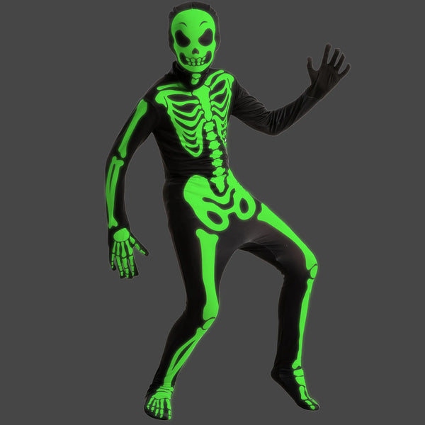 Kids Skeleton Costume, Unisex Glow in the Dark