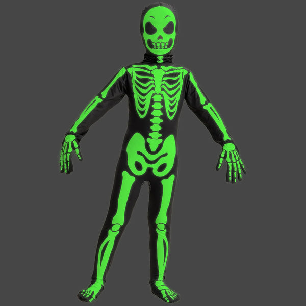 Kids Skeleton Costume, Unisex Glow in the Dark