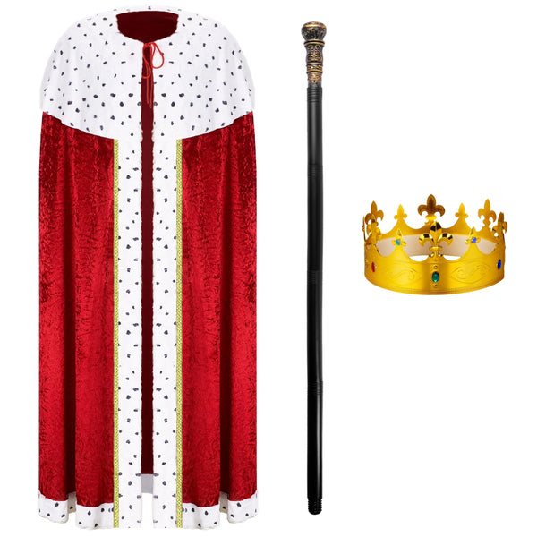 King Costume Set for Kids, Adult, Medieval Royal Lord Farquaad Costume