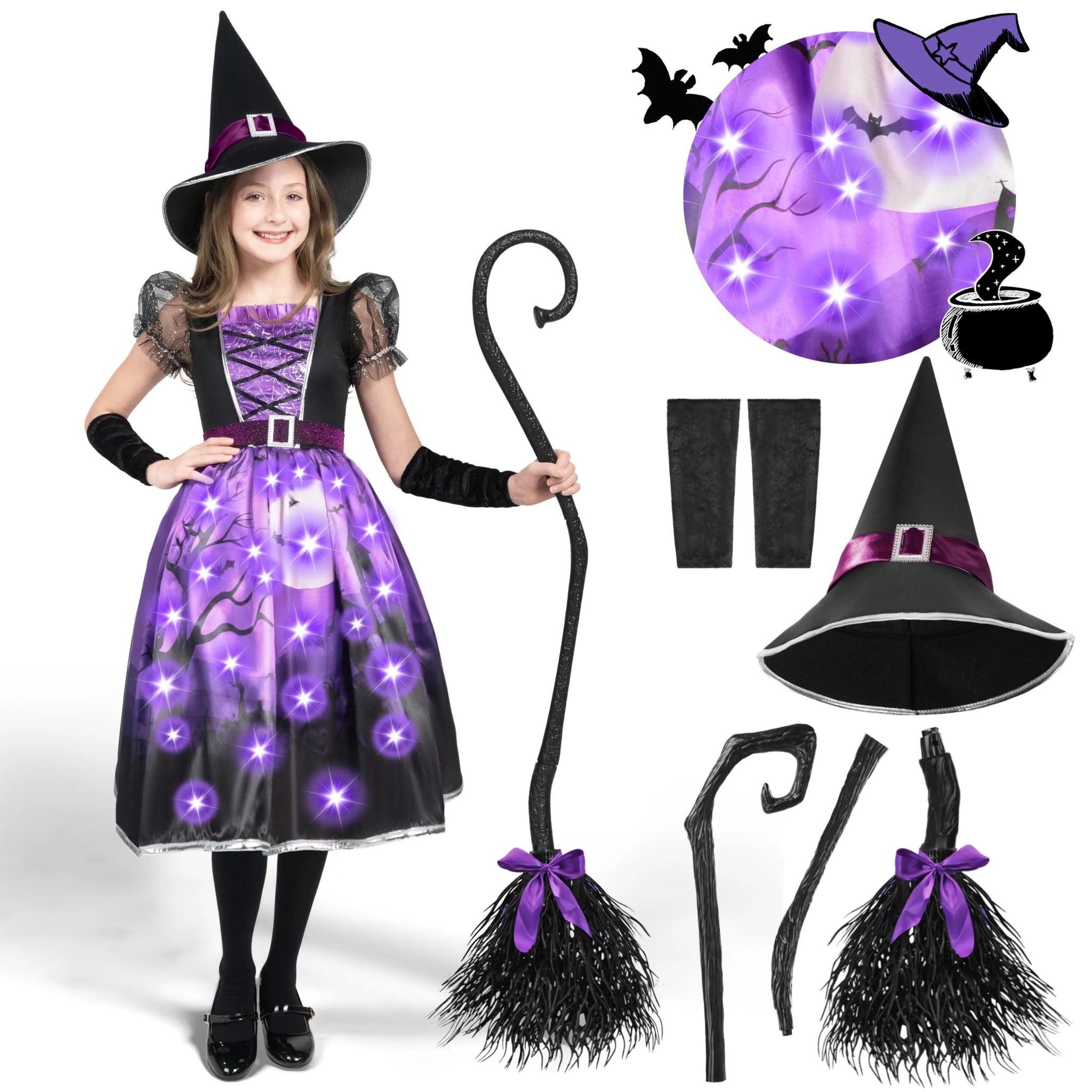 costumes with purple dress Adult Coven Witch Hooded Dress, Purple, 1X