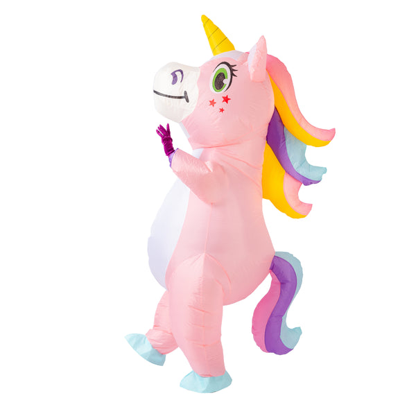 Inflatable Pink Rainbow Unicorn Costume