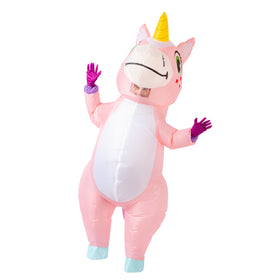 Inflatable Pink Rainbow Unicorn Costume