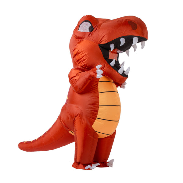 Unisex Red Dinosaur Full Body Inflatable Costume
