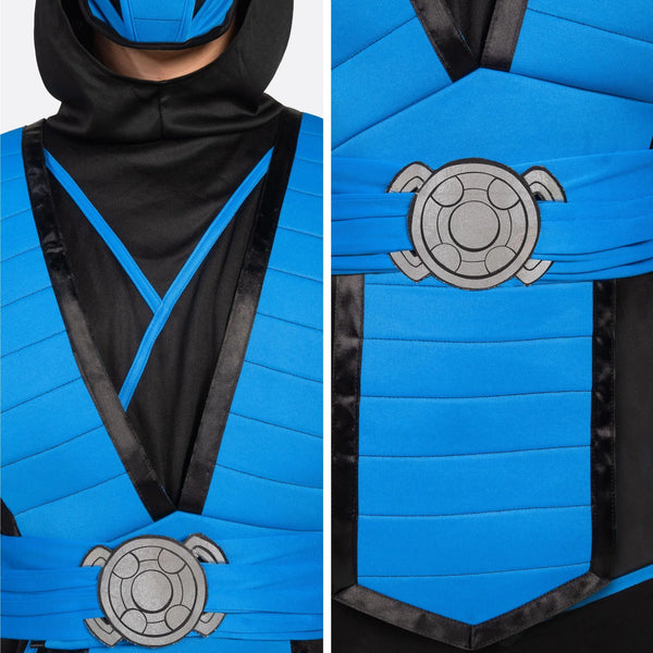 Men Blue Ninja Costume Set for Adult Halloween