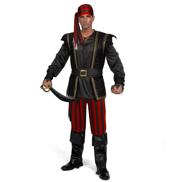 Men Ruthless Pirate with Bandana Vest Pants