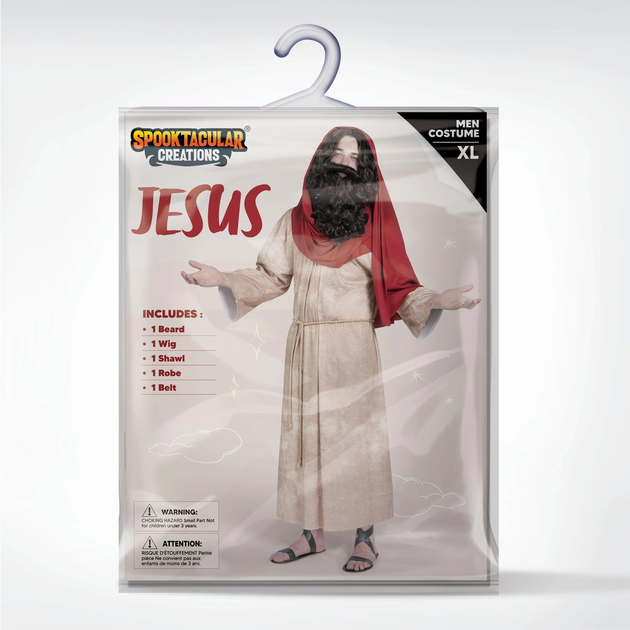 Christmas Straight Beard Costume Wigs & Facial Hair Adult Jesus Christ Costume Set Beard, Wig, And Thorn Crown For Religious & Christmas Dress-Up Barbe De Pere Noel Christmas Straight Beard Costume Wigs & Facial Hair Adult Jesus Christ Costume Set Beard, Wig, And Thorn Crown For Religious & Christmas Dress-Up Barbe De Pere Noel