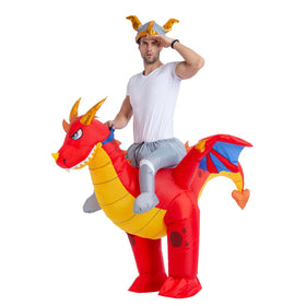 Inflatable Ride-On Fire Dragon Costume - Adult