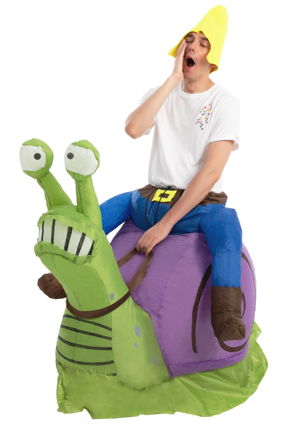 Gnome Ride-On Snail Inflatable Costume