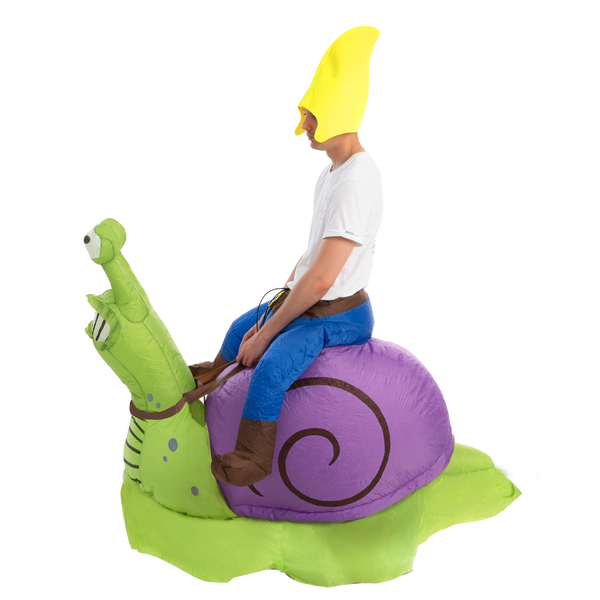 Gnome Ride-On Snail Inflatable Costume