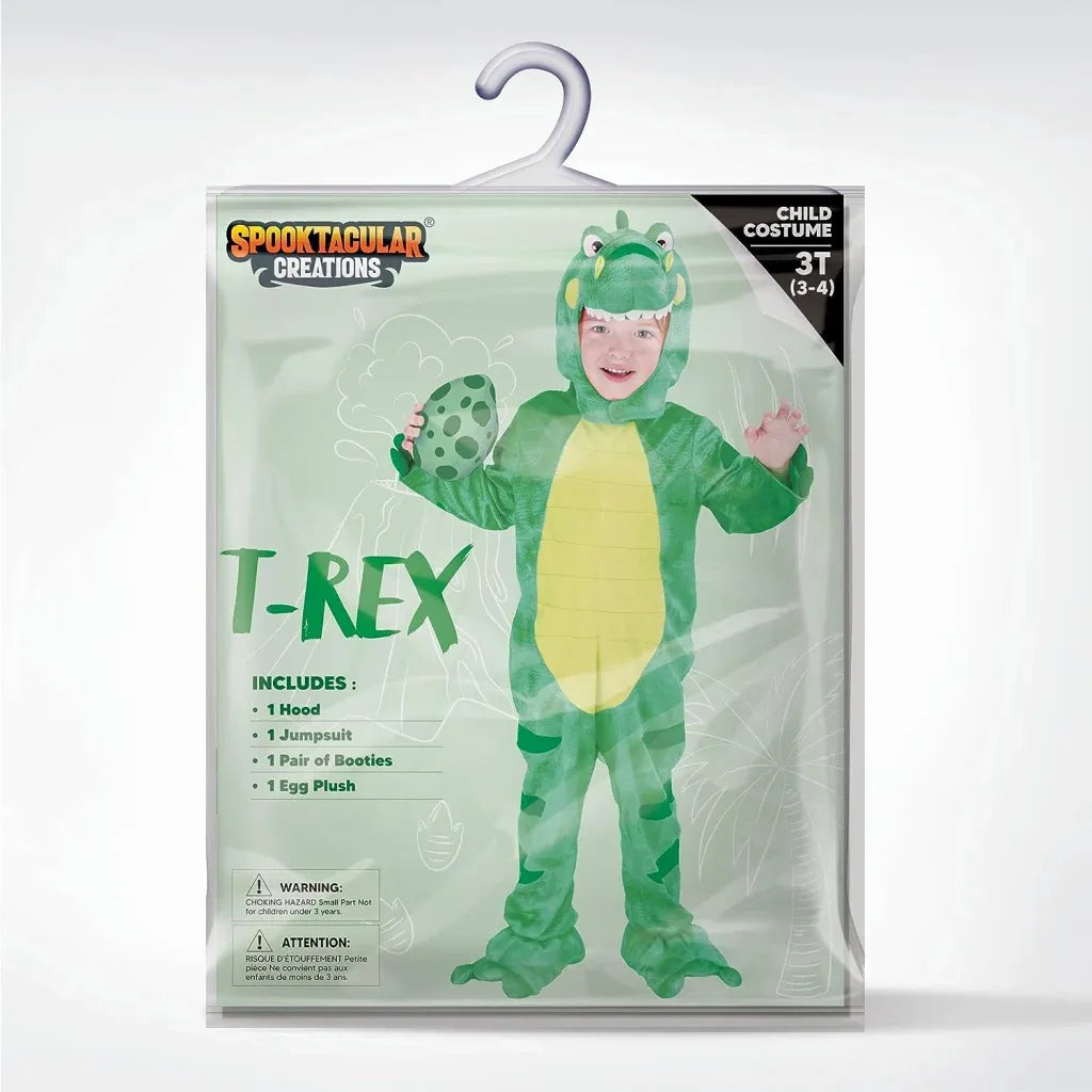 Realistic Light Green T Rex Costume Dinosaur Costume with Toy Egg Spooktacular Creations