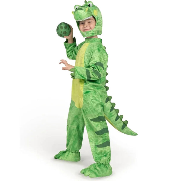 Realistic Light Green T-Rex Costume, Dinosaur Costume with Toy Egg