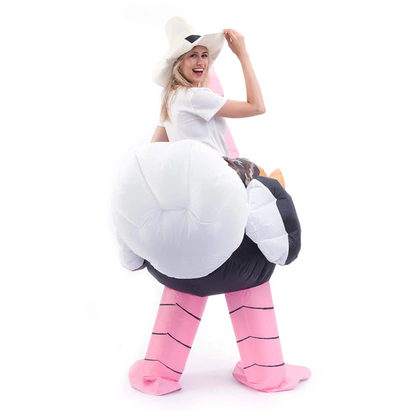 Riding-an-ostrich Costume Inflatable - Adult