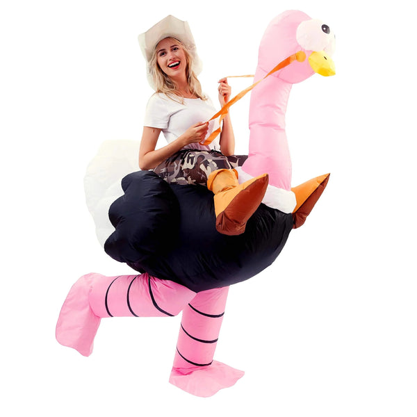 Riding-an-ostrich Costume Inflatable - Adult