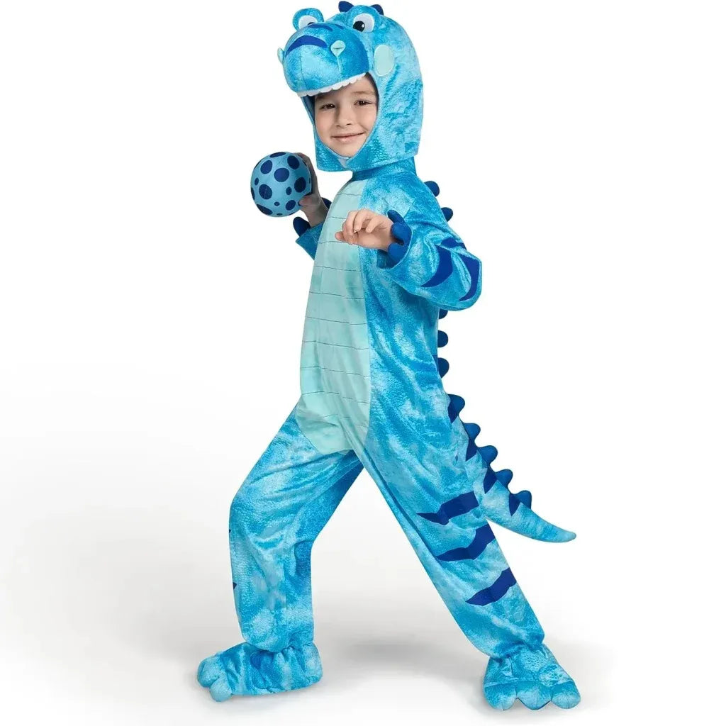 Spooktacular Creations Realistic Blue T Rex Costume, Dinosaur Costume with Toy Egg for Kids, Toddler Halloween Dress Up Spooktacular Creations Realistic Blue T Rex Costume, Dinosaur Costume with Toy Egg for Kids, Toddler Halloween Dress Up