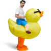Spooktacular Creations Adult Inflatable Riding a Duck Air Blow-up Costume